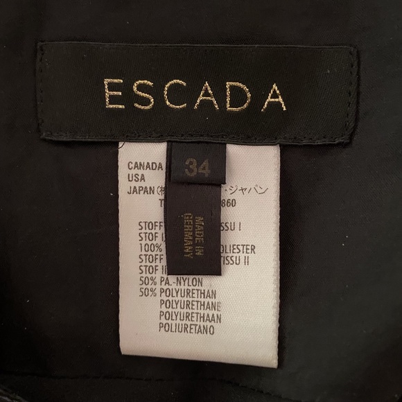Vintage Escada Pleated Skirt with Faux Leather 34 - Picture 6 of 11